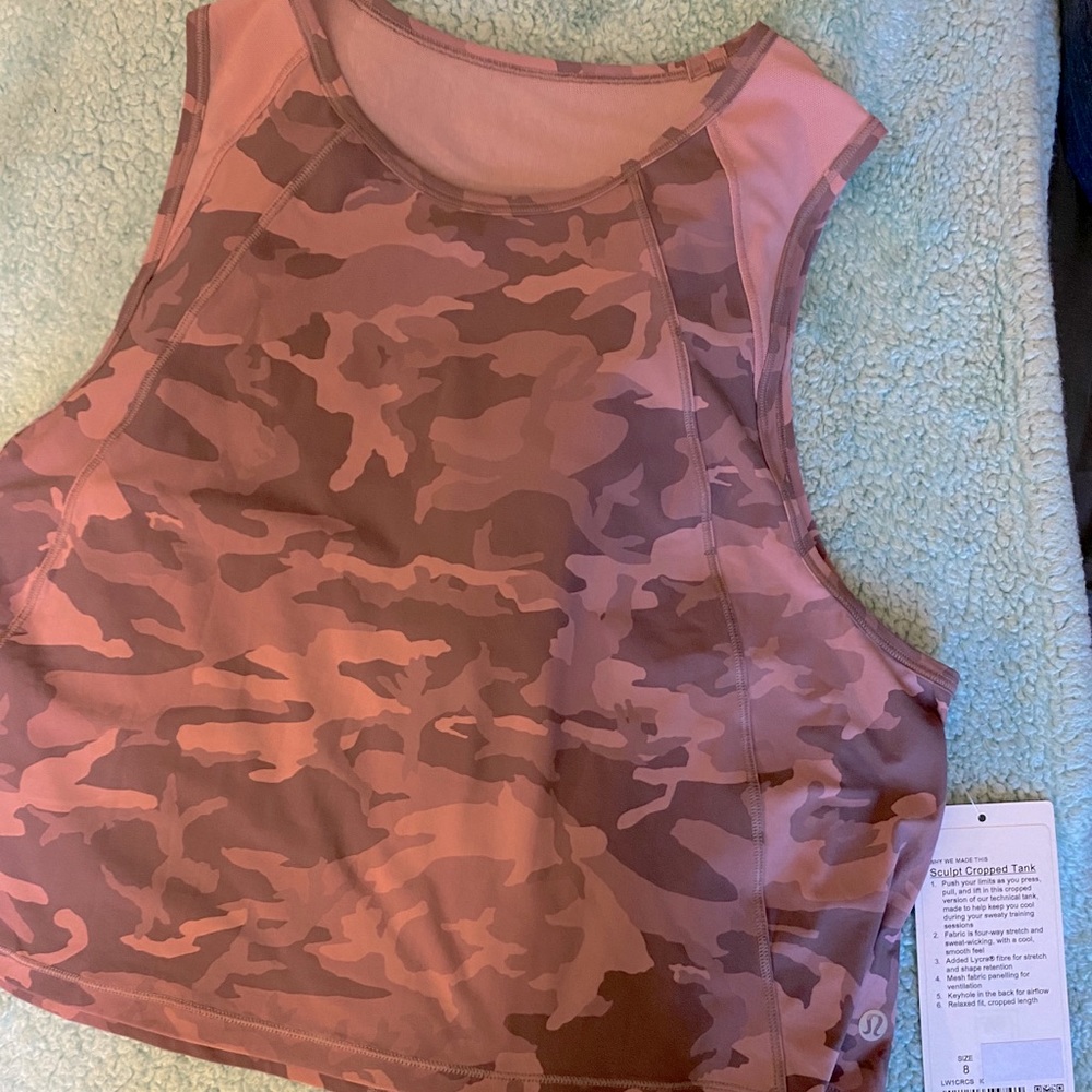 Lululemon Sculpt Cropped Tank